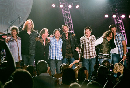 Kenny Loggins and Band wearing Old Frontier clothing