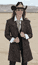 Miss Rodeo in Burgundy Paisley Brocade Coat