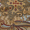 Tan, Burgundy and Light Blue Scarf