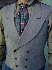 Grey Double Breasted Vest