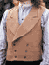 Camel Double Breasted Vest
