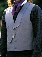 Grey Shawl Lapel Vest