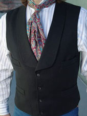 Black Shawl Lapel Vest
